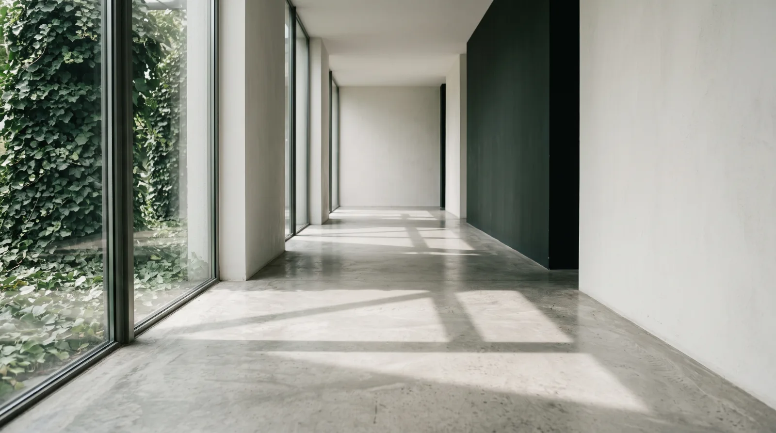 Moderner, leerer Korridor mit geometrischem Lichteinfall auf dem Boden zum Thema Erbschaftsteuer Freibeträge.